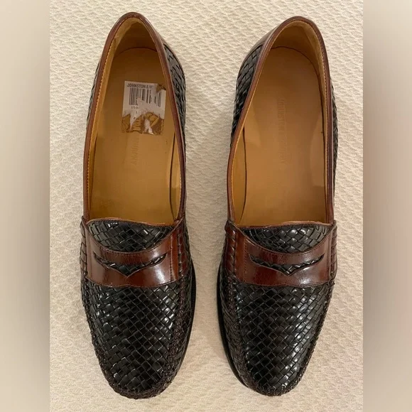 Johnston & Murphy Two Tone Woven Leather Dress Penny Loafers - size 11 Women main image 4